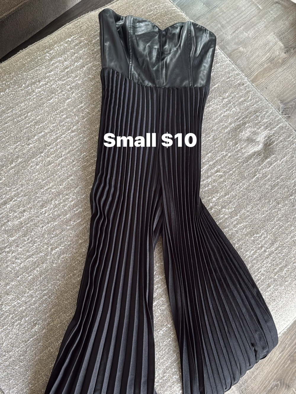 Black Pleated Flare jumpsuit